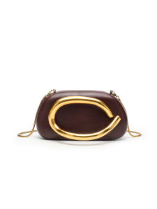 ZARA同款圆盒手抓晚宴包迷你小包复古金属提把链条晚宴单肩包