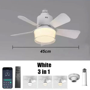 Quạt Trần LED Tích Hợp Đèn E27 6 Tốc Độ Gió Điều Chỉnh Điều Khiển Bằng Ứng Dụng & Điều Khiển Từ Xa Có Thể Điều Chỉnh Độ Sáng Kiểu Dáng Hiện Đại Thích Hợp Cho Nhà Ở Phòng Khách Phòng Làm Việc