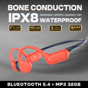X20True Bone Conduction Swimming Earphones IPX8 Waterproof MP3 Player 32GB Bluetooth 5.4 HIFI Music Wireless Headphones With Mic