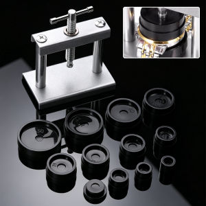 Professional Back Cover Presser Set 12pcs/18pcs Watch Tools Repair Metal Watchmaker Maintenance Tools for Closing Cover Die Kit