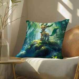 Bandai | Pokemon Ghost Type Collection Anime Plush Pillow Cover Soft Short Plush Cushion Cover For Sofa Bedroom Decor Gift
