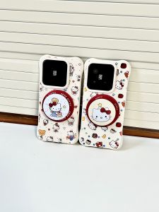 เคสโทรศัพท์แบบแม่เหล็กสำหรับ Xiaomi 15 Ultra 15 pro 14 pro 14 S25 Ultra ป้องกันการตกหล่น ลายเค้กสติกเกอร์ลายสุนัขจิ้งจอก ลายสุนัขจิ้งจอก