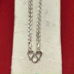 สร้อยคอลายโซ่คตกิตโซ่น้ำมัน ตะขอตัวเอ็ม ความยาว 24 นิ้ว ชุบเงิน งานเเฟชั่น ใส่ได้ทุกโอกาส ใส่อาบน้ำได้ พร้อมส่ง