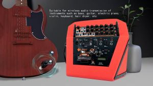 UHF DSP ระบบไมโครโฟน XLR สำหรับ 6.5 มม ระยะเวลา 24 ชั่วโมง แบบไดนามิก และเครื่องดนตรี