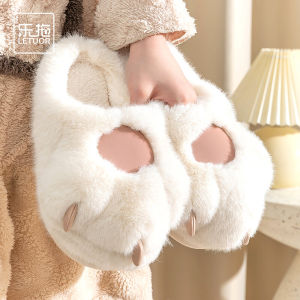 Dép Lê Bông Nhung Lông Dép Đi Trong Nhà Gia Dụng Bọc Gót Chân Mèo Đáng Yêu Mùa Đông Dép Đi Trong Nhà Cặp Đôi Ở Cữ Cảm Giác Mèo Mùa Đông