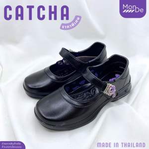 CATCHA รองเท้านักเรียนผู้หญิง หนังดำ แคทช่า ไซส์ 30-42 พร้อมส่ง