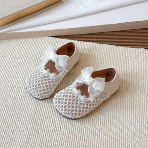 Giày Da Công Chúa Mary Jane Đục Lỗ Ren
