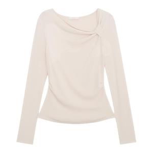 Thin Light Peach Long Sleeve Knit Top