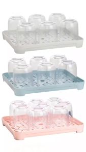 Khay úp ly chữ nhật nhựa VIỆT NHẬT - Mặt nhám 2 lớp lưới tách nước - 5682