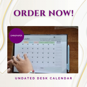 Omnipaper Undated Desk Calendar with Bible Verse for Christian / 2026 Calendar / Planner / Gift
