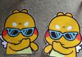 Tem qoobee đeo kính cool ngầu decal dán trang trí xe tải, xe ô tô. 