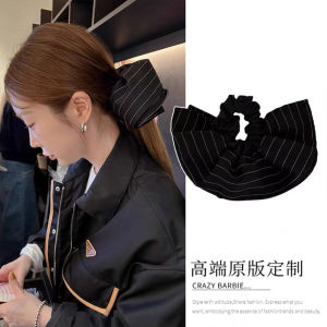 Retro Skirt Stripe Large Elastic Hair Ties Womens High Elasticity Commute Hair Accessories Head Ropes Fashionable New Arrival