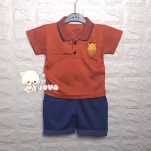 JOVA BAJU BAYI LAKI LAKI SETELAN ANAK COWO LUCU STELAN COWOK 6 12 BULAN KEREN TRENDY KEKINIAN KERAH WANGKI JERAPAH
