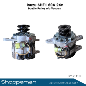 ISUZU 6HF1 ALTERNATOR ASSEMBLY DOUBLE PULLEY WITHOUT VACUUM 60A 24V BY-0111IR