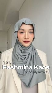 TERMURAH! PASHMINA KAOS JERSEY PREMIUM SHAWL VIRAL KEKINIAN UKURAN 175X70CM