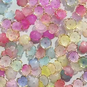 100pcs 12mm Acrylic Bead Flowers - Perfect for Necklace Earrings Pendant Bracelet & DIY Making