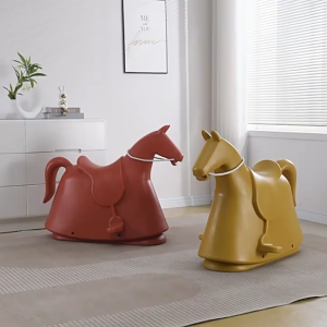 Plastic Stool Rocking Horse - Active Play for Toddlers - Easy Grip Handles & Stable Saddle - Durable Build