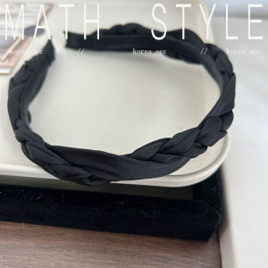Elegant Satin Headband High Hairline Design Braided Cross French Style Fashionable Hair Accessories Versatile Band Hair Clip