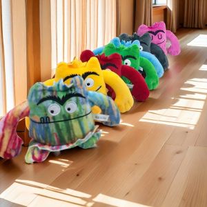 7PCS CuddleBuddy Emotional Monster Plush Toy Set - Assorted Colors Soft Cartoon Mood Expression Dolls for Kids Educational Emotion Learning Toys Home Decor Perfect for Birthday Halloween Christmas Gifts