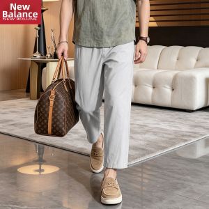 NEW BOLUNE | Quần Tencel Ôm Body Nam 3/4 Dài Mùa Hè Siêu Nhẹ