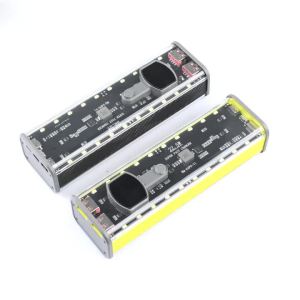 Mech Transparent Power Bank Shell Welding Free 4-Cell 21700 Battery Box PD Mobile Power Supply Kit With Outdoor Light