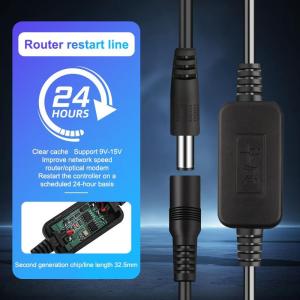 Automatic Router Modem Restart Power Cable 24 72 Hours Auto Cycle Fast Reboot For Home Office Stable Network Operation
