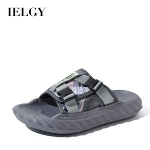 IELGY New Velcro Sandals Mens Summer Outdoor Wear EVA Platform Slippers Mens Outdoor Sports Beach Slippers