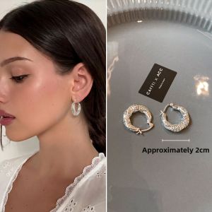 CAFFTI | High-end Stylish Silver Hoop Earrings