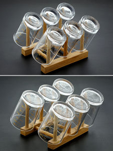 Large Size 2 Liang Baijiu Cup with Scale Tempered Glass Liquor Set Home Use Alcohol Container Cup for Chinese Style Dining