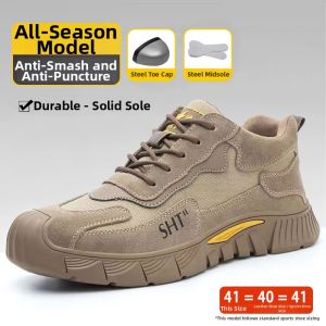 Breathable Steel-Toe Anti-Puncture Lightweight Work Safety Shoes