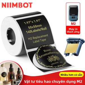 Giấy Nhãn Chuyển Nhiệt Niimbot M2 Để In Màu Trắng/Bạc/Trong suốt/Nhãn Dán Cáp Lưu Trữ Lâu Dài Tự Dính