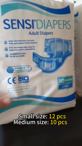 【2 Packs】Sensi Adult Diapers Tape Diapers Quality and High Absorbency size S/M