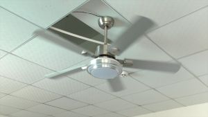 Kipas Angin Lampu Plafon LED Dimmable 132cm w/ Remote - Body Aluminium