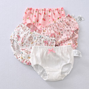 Girls Breathable Thin Cotton Underwear Pure Cotton A-Class Spring Summer Cartoon School Pants Comfortable Soft Triangle Panties