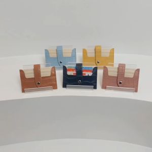 Dompet Kartu Wanita Elegan Motif Kulit Warna Cherry Import Korea Style