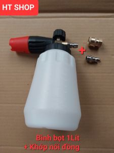 Bình xịt bọt tuyết 1L cao cấp lắp máy rửa xe mini máy rửa xe áp lực cao (Cổ lớn)
