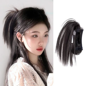 เครื่องสำอางหนีบผมสำหรับผู้หญิง วิกผม หางม้า ร่างกาย 100 บรรทัด สุขสำหรับน้ำ รูปแบบขี้เกีย มีขนปุยนุ่มนูมักสำหรับเด็ก