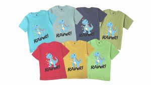 Kaos Tshirt Baju Atasan Anak Laki-Laki Gambar Dino usia 1-12 tahun