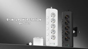 Ổ Cắm Điện Đa Năng Ulti-Plug Với Thiết Bị Kẹp Để Bàn Phích Cắm EU 4 Cổng USB-A 2 Cổng USB-C Công Tắc Điều Khiển Đơn Dây Cáp 2m Dùng Cho Nhà Ở Và Mục Đích Chung
