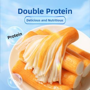 Hand-Torn Crab Caviar Instant Snack Original/Spicy Flavor Three Squirrels Popular Dormitory Seafood Treat Crispy Crab Stick