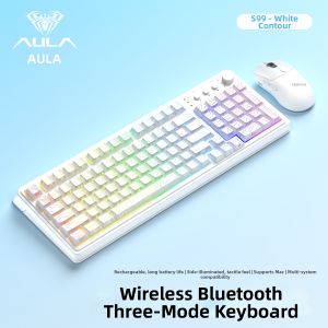 AULA | Wireless Bluetooth Triple Mode Aesthetic Lightweight Office Keyboard Set