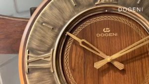 DOGENI นาฬิกาแขวน (WNW001DB) นาฬิกาแขวนผนัง ไม้ ดีไซน์เรียบหรู