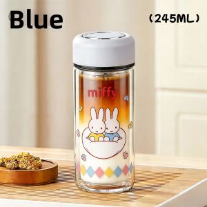 Aesthetic Tea-Separation Double-Walled Heat-Resistant Glass Cup
