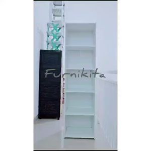 RAK BUKU SERBAGUNA 11 SUSUN PUTIH MINIMALIS / RAK PAJANGAN / PENYEKAT RUANGAN [PARCIL]