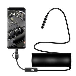 Type-C USB Endoscope Camera 7.0/5.5mm Flexible Cable Endoscope Pipe USB C Endoscope Inspection Mini Camera For iOS Android Phone