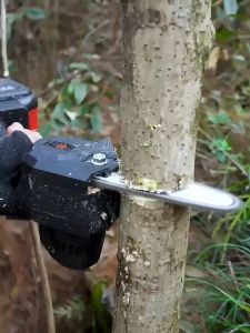 Japan Import Cordless Electric Mini Chainsaw with Battery Portable Saw for Wood Cutting 6-Inch 36V 48V 68V Handheld Mini Pruning Shears Chainsaw Rechargeable Lithium Battery Chain Saw