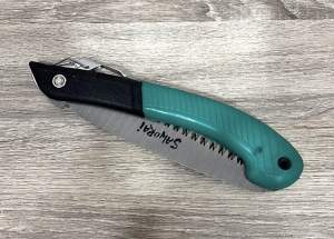 เลื่อยตัดแต่งกิ่งไม้ แบบพกพา พับเก็บได้ เหมาะสำหรับพกพาเข้าสวน น้ำหนักเบา