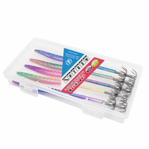 iLure | Bộ 5 Mồi Câu Mực Phát Sáng 11cm Mồi Giả Tôm Gỗ UV Mồi Câu Bạch Tuộc Egi Mồi Câu Mực Câu Cá Biển Trên Thuyền