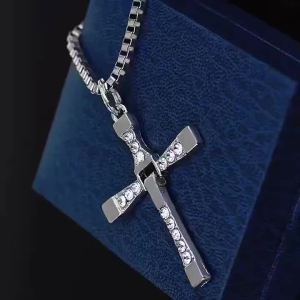 Fast and Furious 6 7 Hard Gas Actor Dominic Toretto / Cross Necklace Pendant Gift for Your Boyfriend