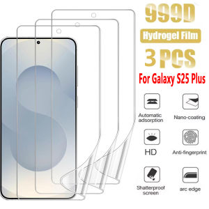 Miếng dán bảo vệ màn hình Hydrogel 3 gói cho Samsung Galaxy S25 Plus S25+ 5g (6.7 inch) nhựa TPU mềm [HD trong suốt] bảo vệ màn hình tấm dán bảo vệ hỗ trợ mở khóa vân tay (không kính cường lực)